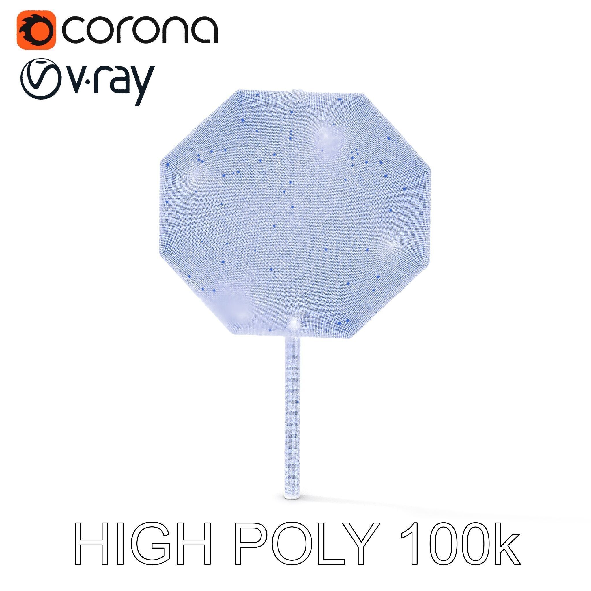 Realistic Stop Sign D Model Pack Low-poly 3D model_19