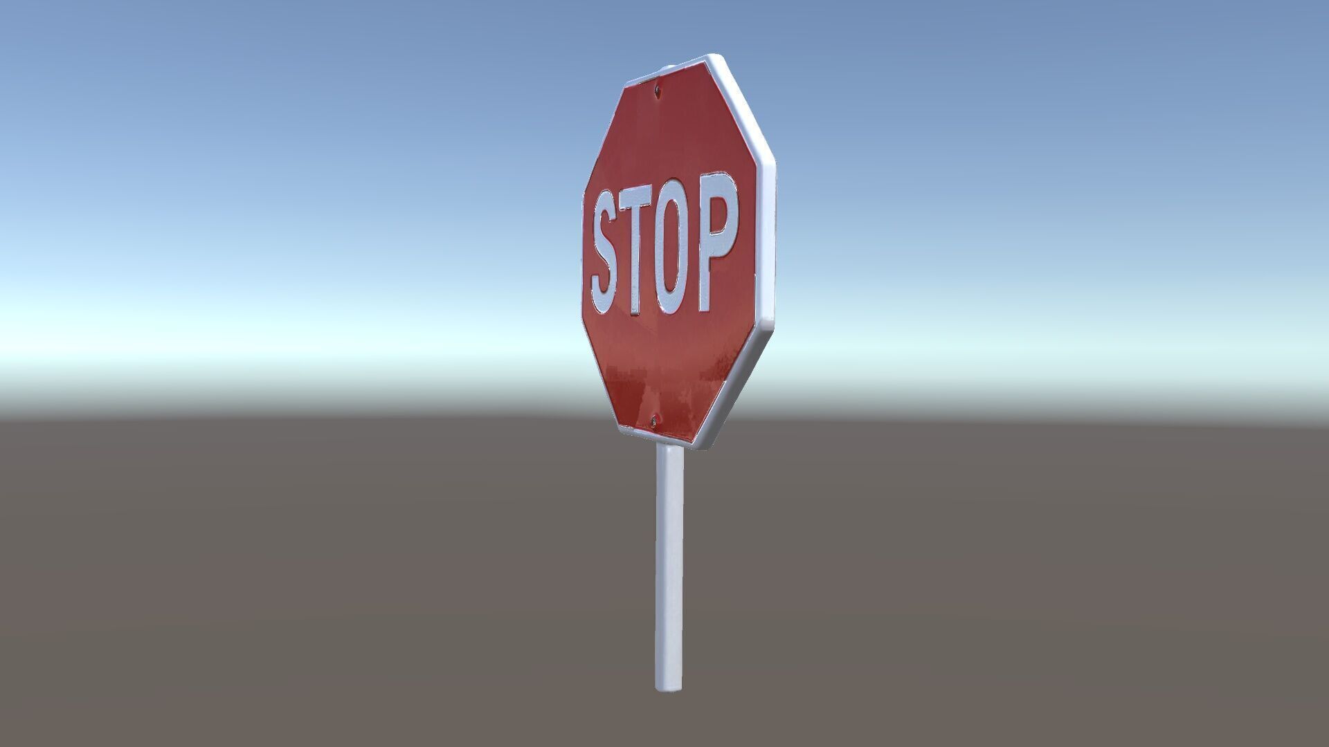 Realistic Stop Sign D Model Pack Low-poly 3D model_6