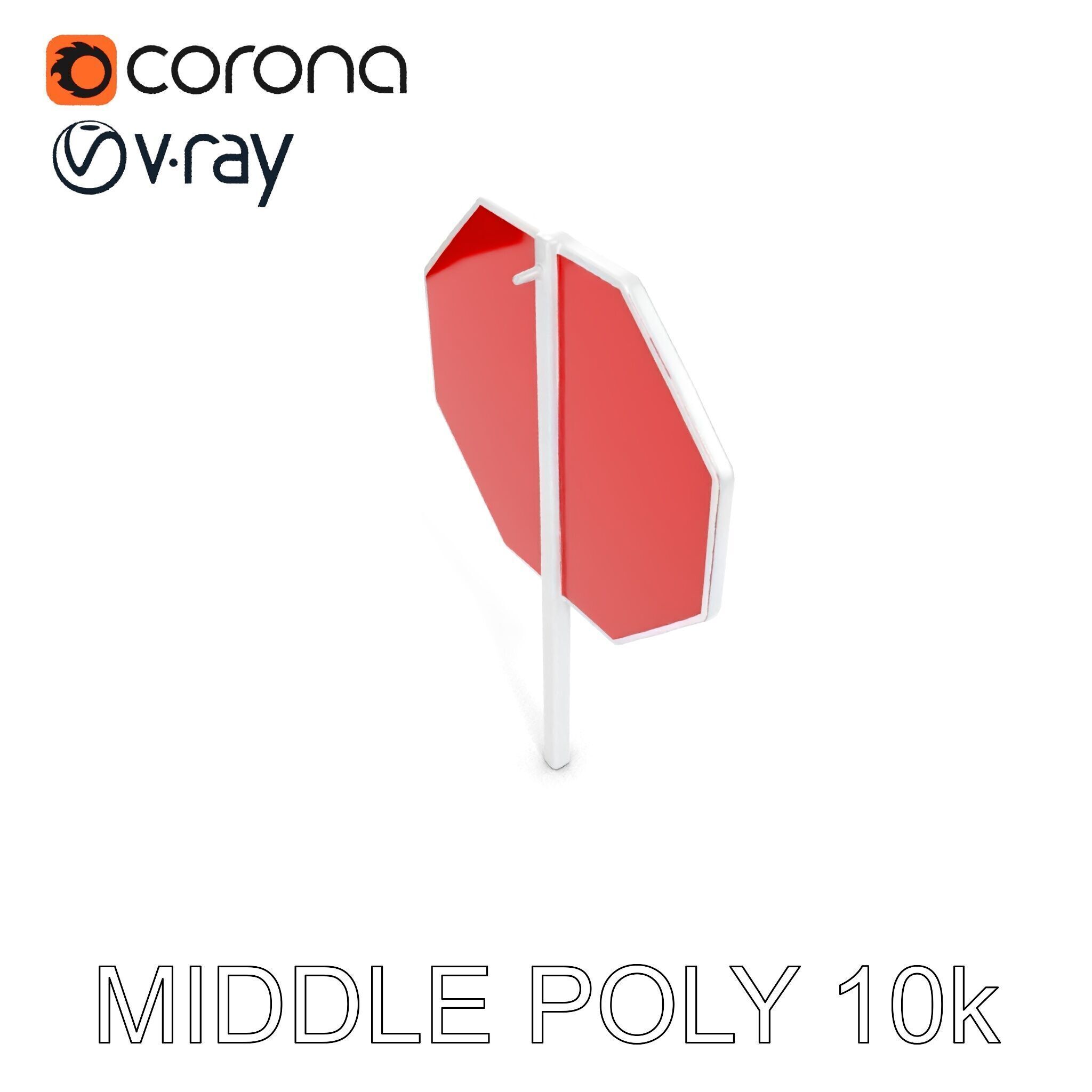 Realistic Stop Sign D Model Pack Low-poly 3D model_29