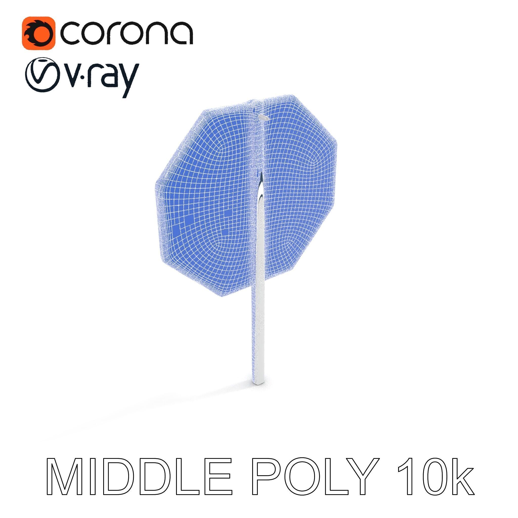 Realistic Stop Sign D Model Pack Low-poly 3D model_31