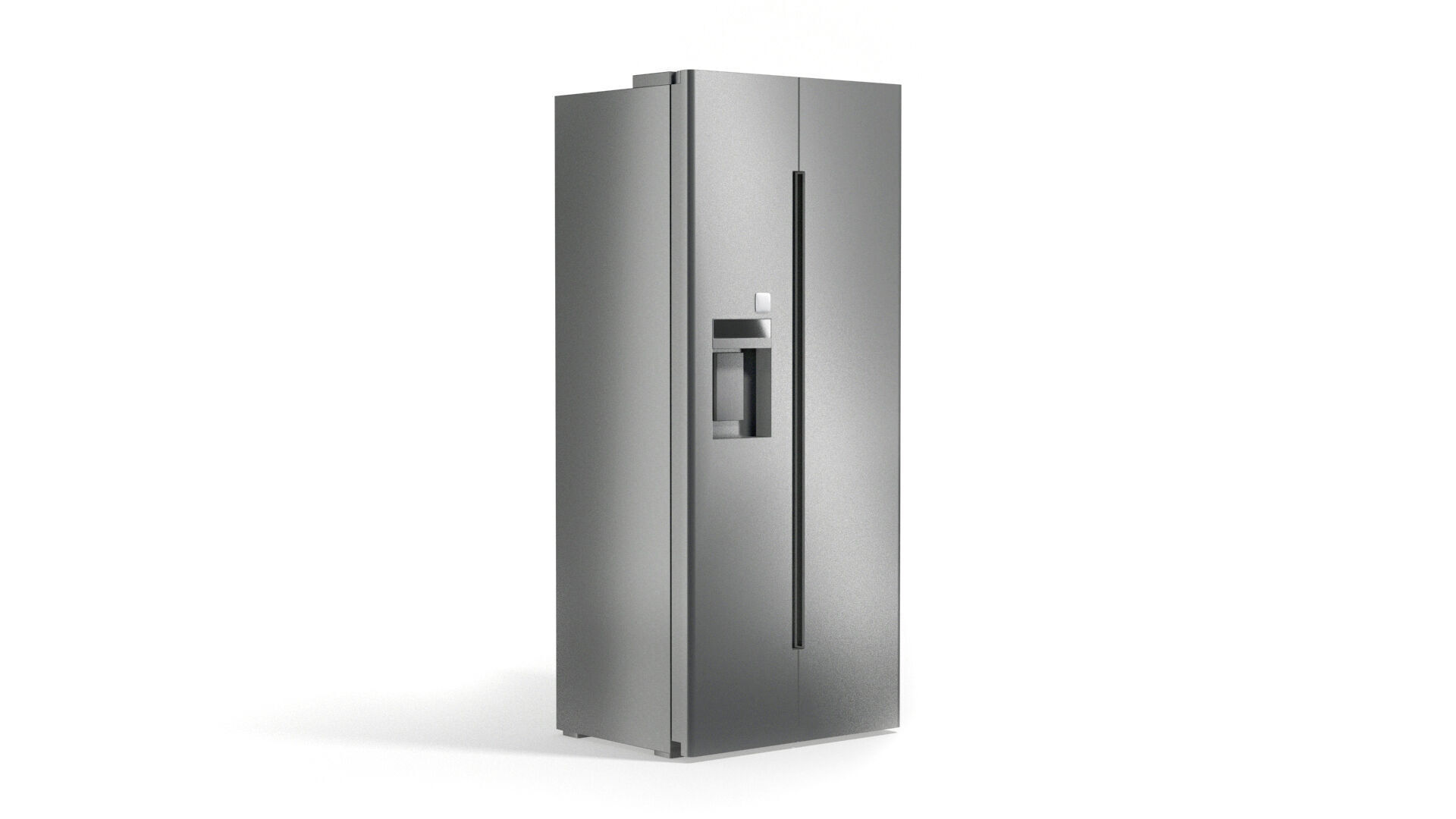 White Round Square Fridge Magnet - rectangle magnetic souvenir 3D model_4