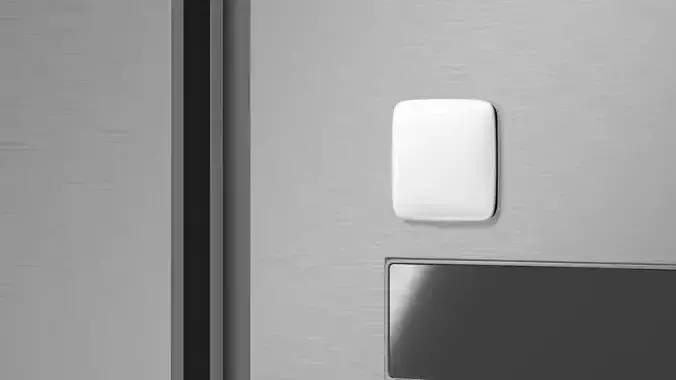 White Round Square Fridge Magnet - rectangle magnetic souvenir