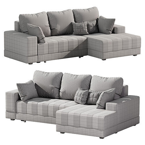 Corner sofa Darol 3D model 6