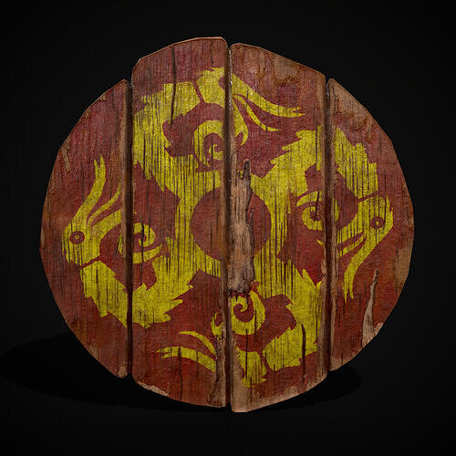 RY Dragon Coat of Arms Low-poly 3D model