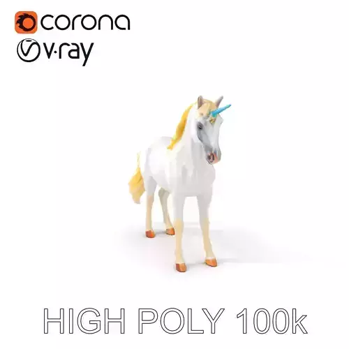 Majestic Unicorn D Model Pack