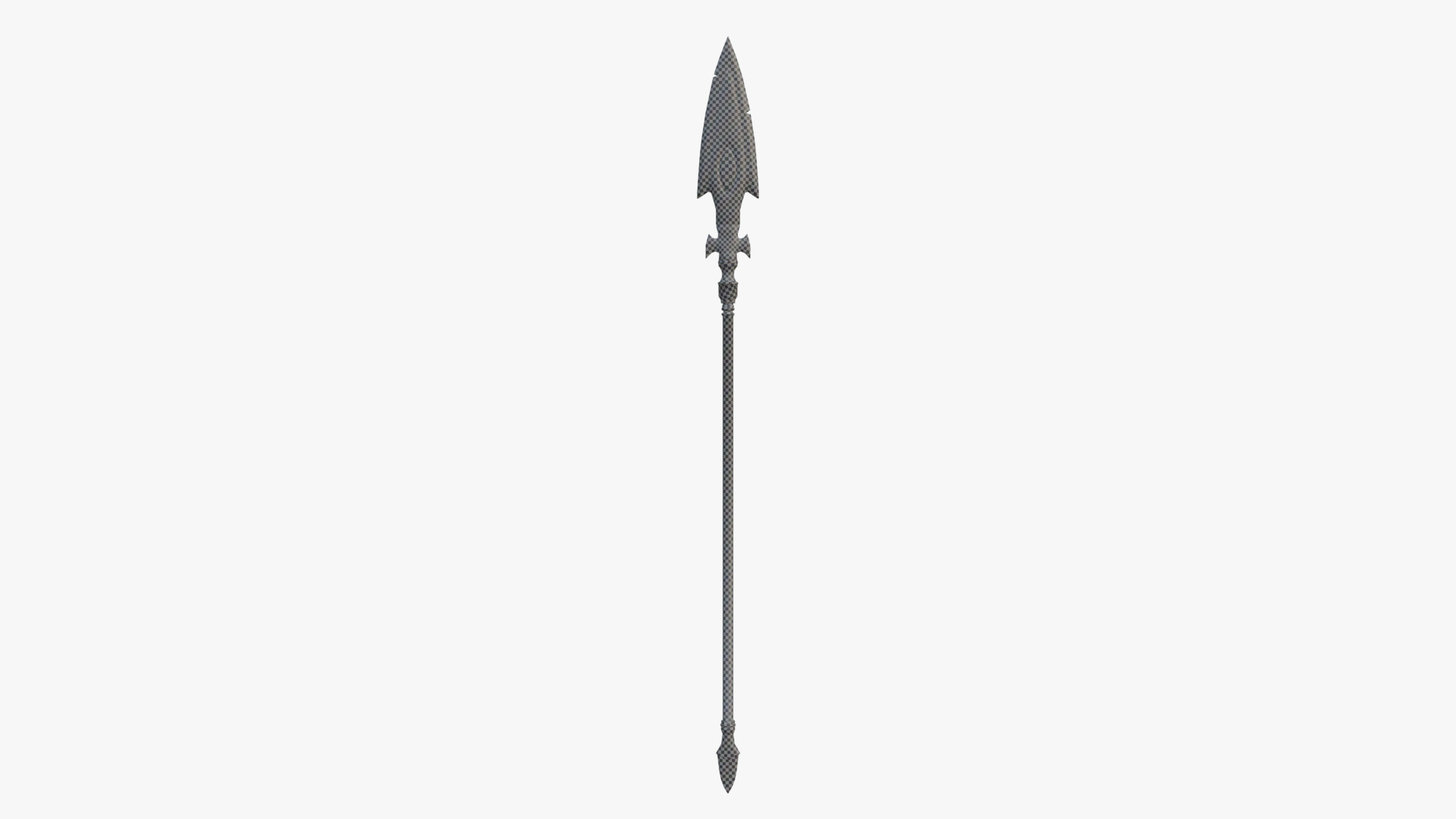 Fantasy Spear Low-poly 3D model_5