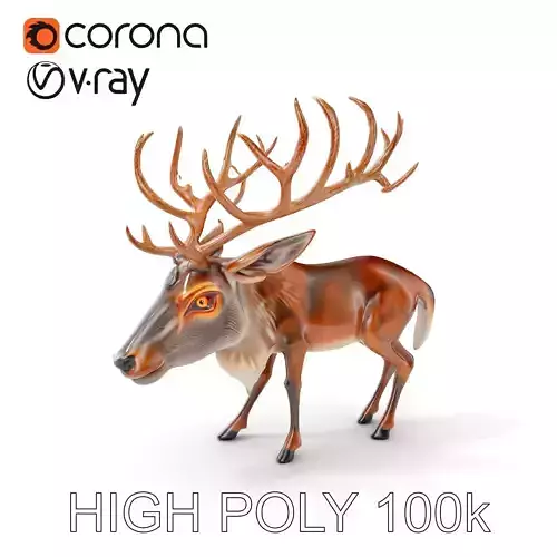 Fantasy Mystical Deer Model Pack Low-poly 3D model