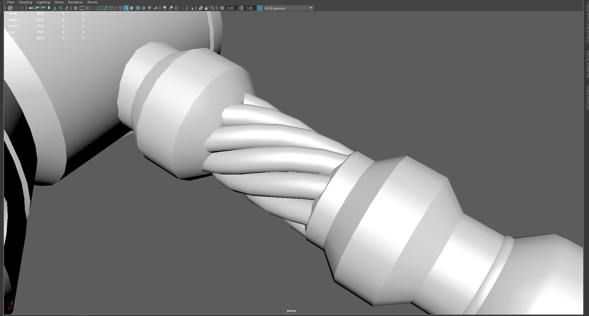 Sci Fi Mechanical Gavel  Hammer  Game Ready Low-poly 3D model_7
