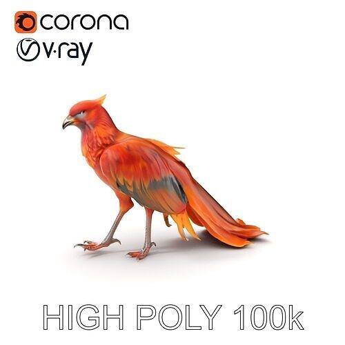 Exotic Bird D Model Pack with Detailed Plumage Low-poly 3D model