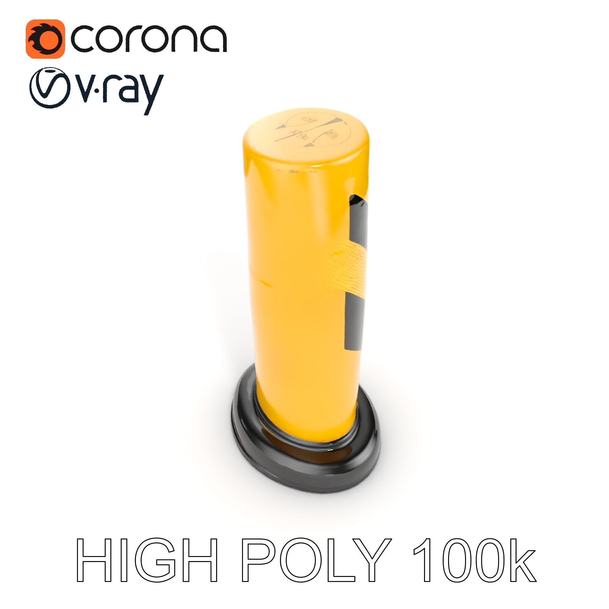 Traffic Cone Model Pack  HighDetail Surface Low-poly 3D model_25