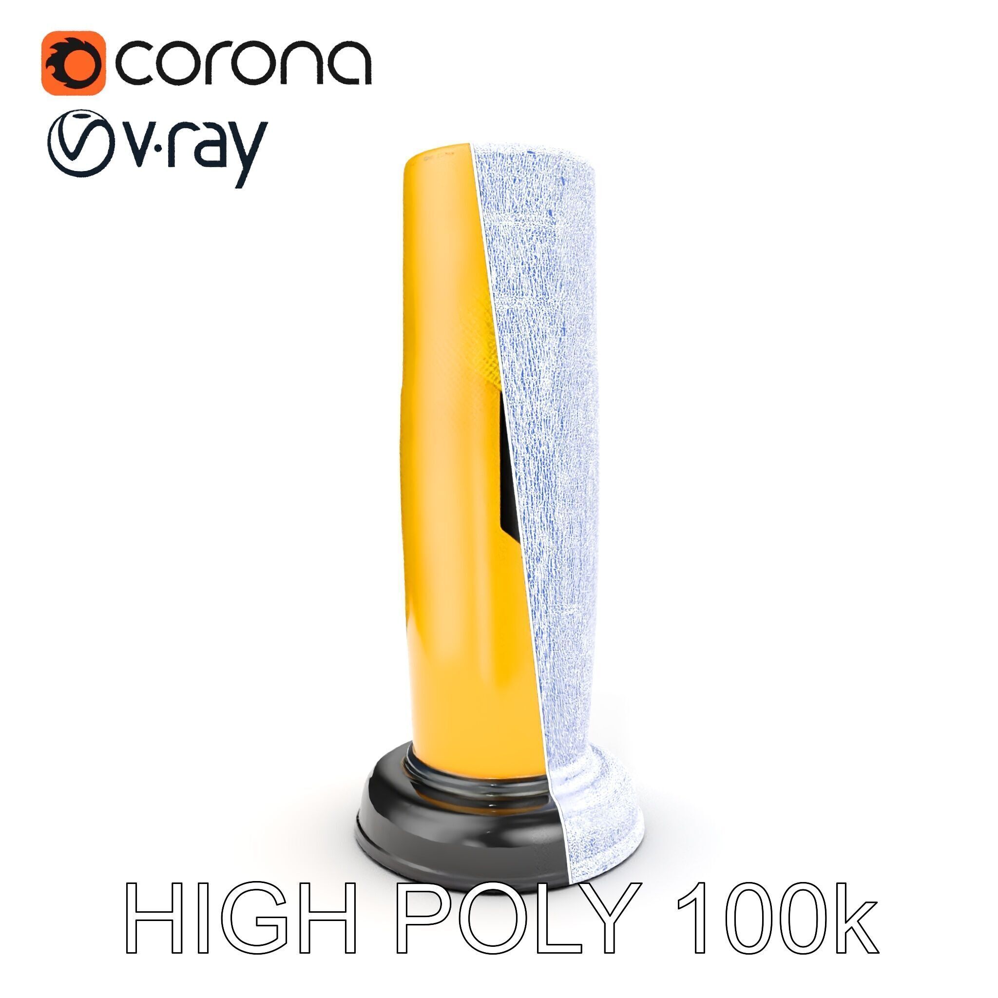 Traffic Cone Model Pack  HighDetail Surface Low-poly 3D model_18