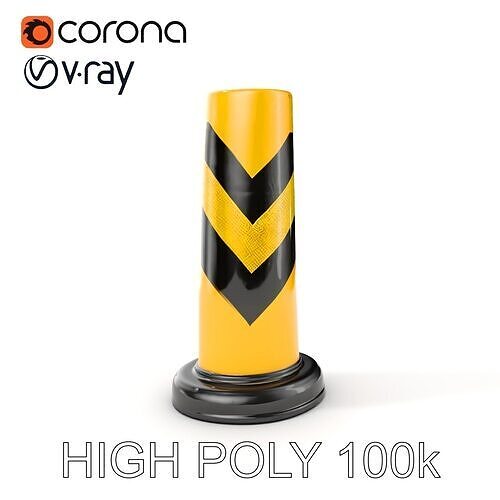 Traffic Cone Model Pack  HighDetail Surface Low-poly 3D model