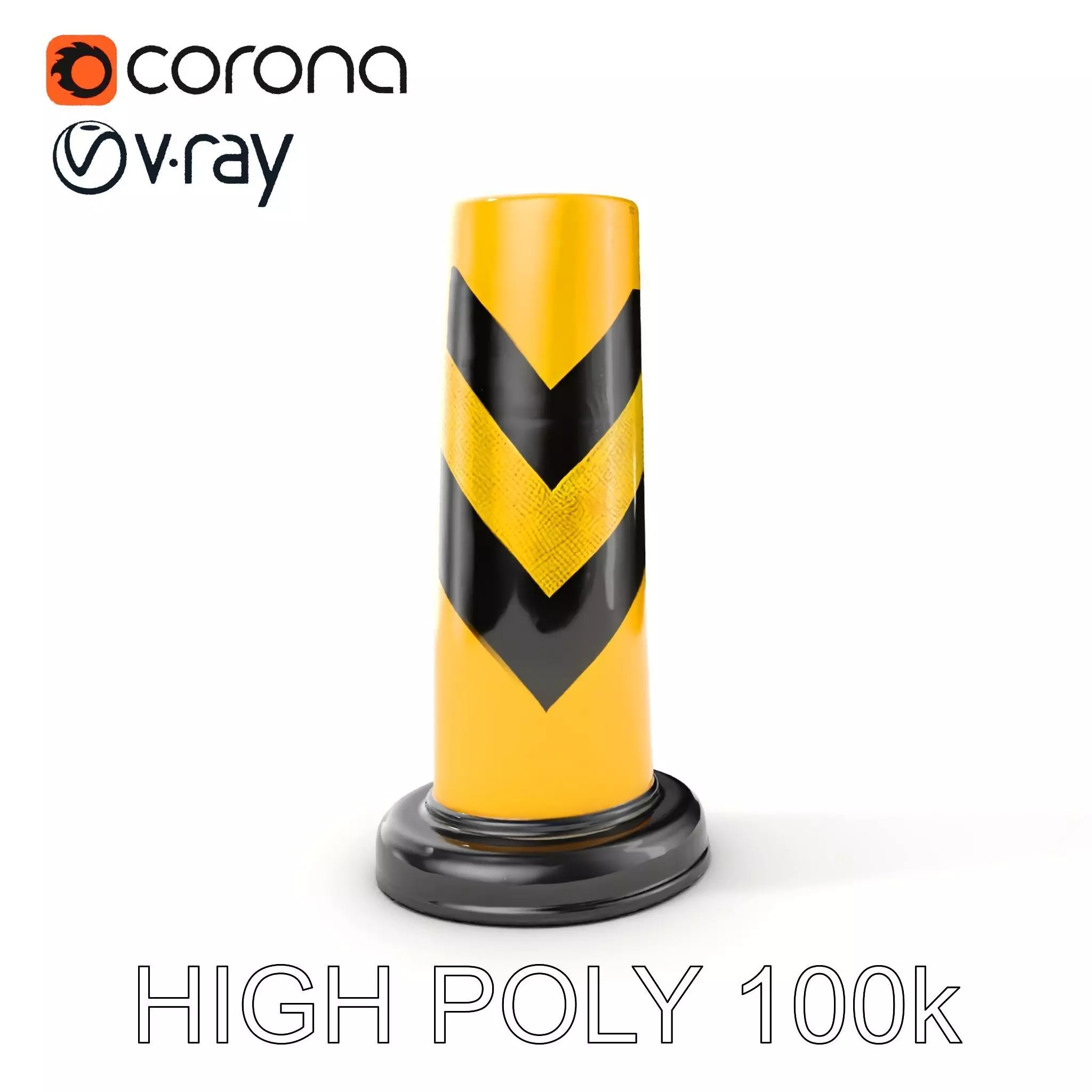 Traffic Cone Model Pack  HighDetail Surface Low-poly 3D model_0