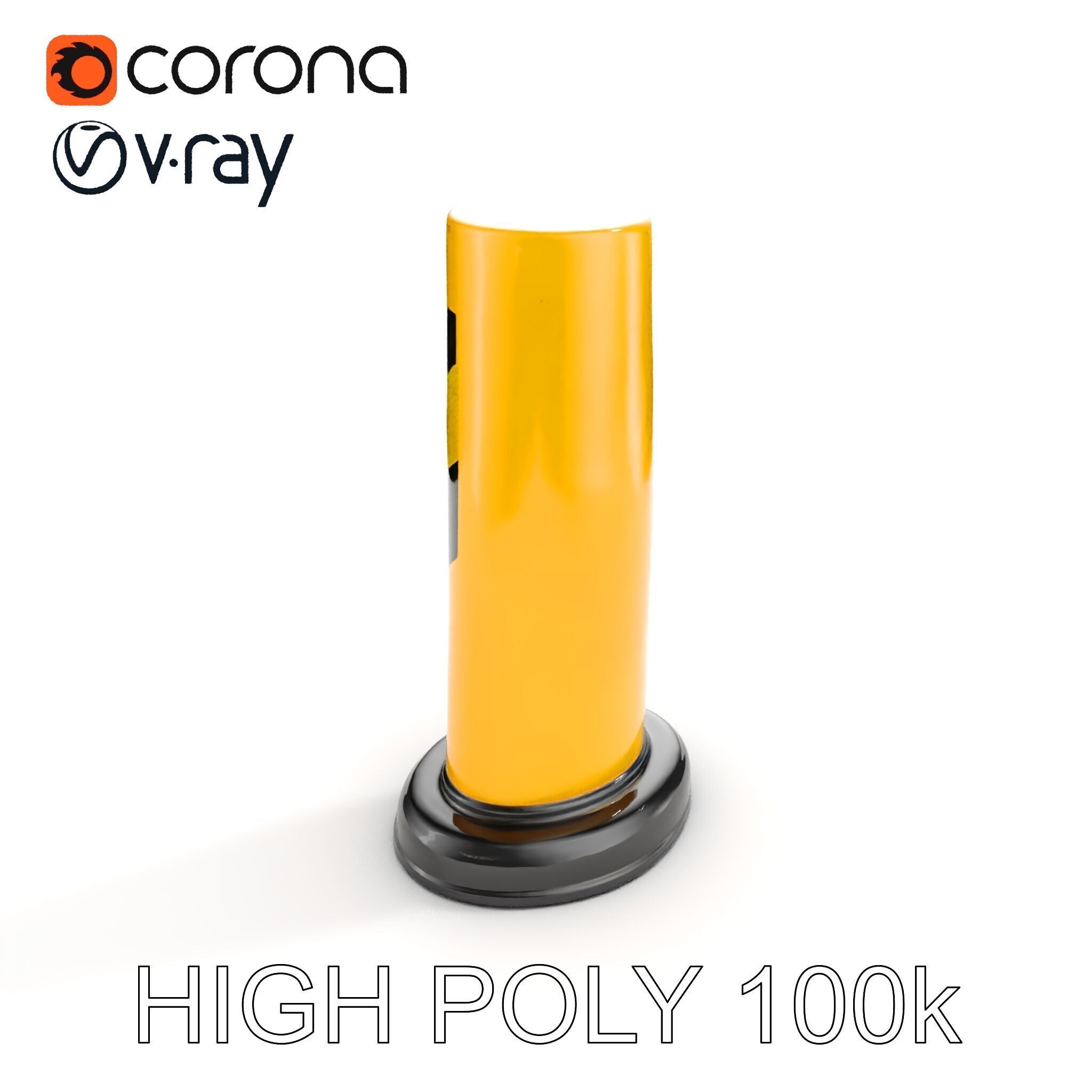 Traffic Cone Model Pack  HighDetail Surface Low-poly 3D model_11