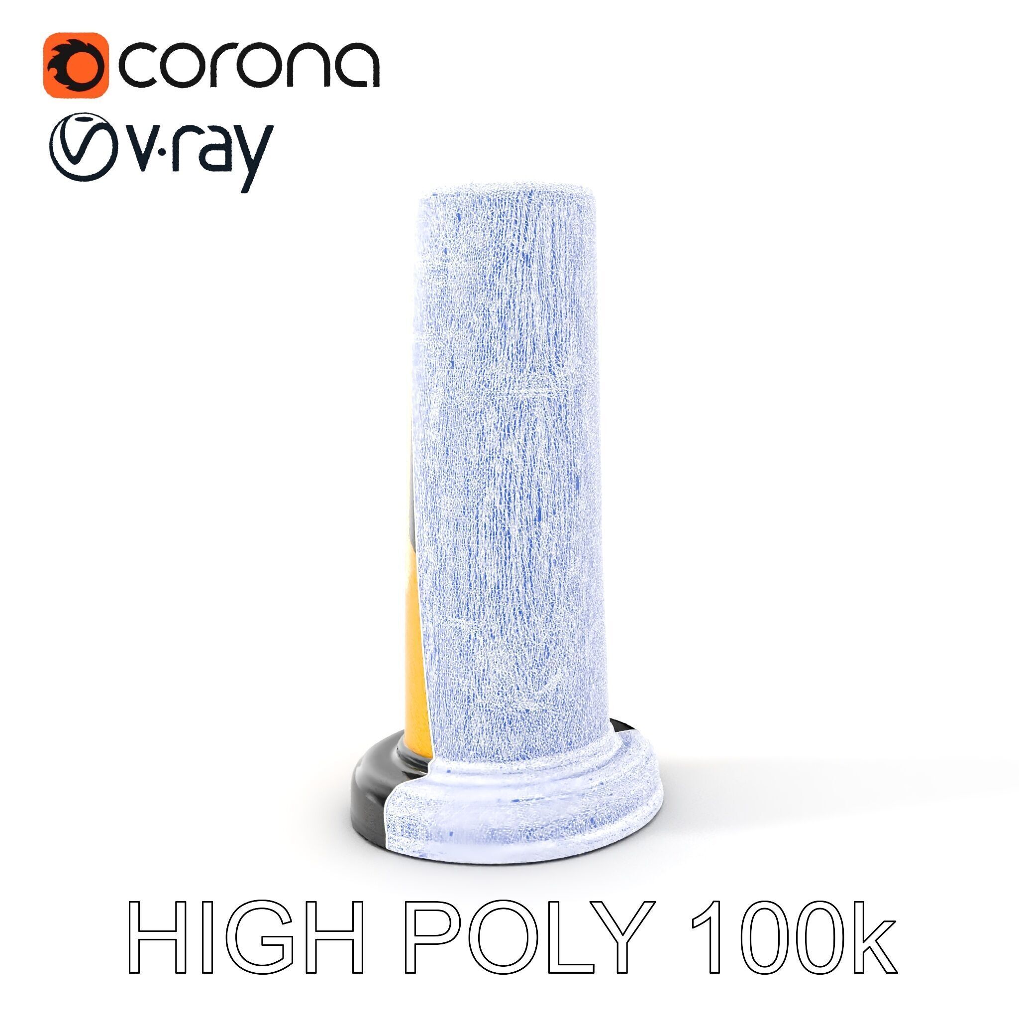 Traffic Cone Model Pack  HighDetail Surface Low-poly 3D model_31