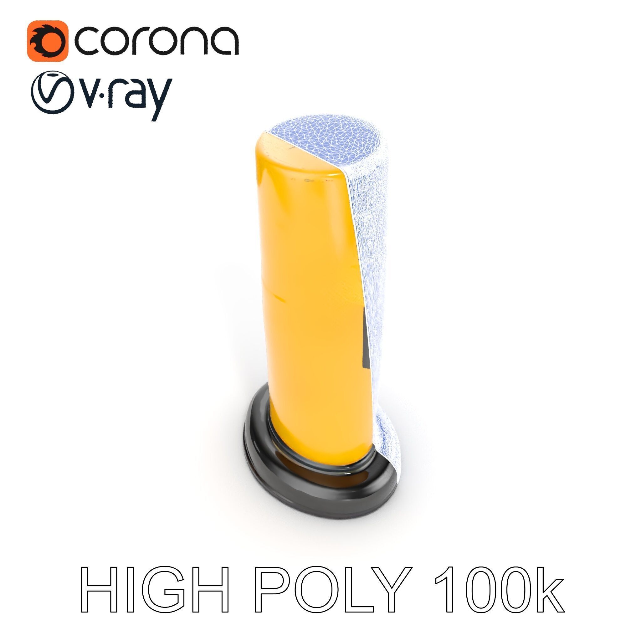 Traffic Cone Model Pack  HighDetail Surface Low-poly 3D model_28