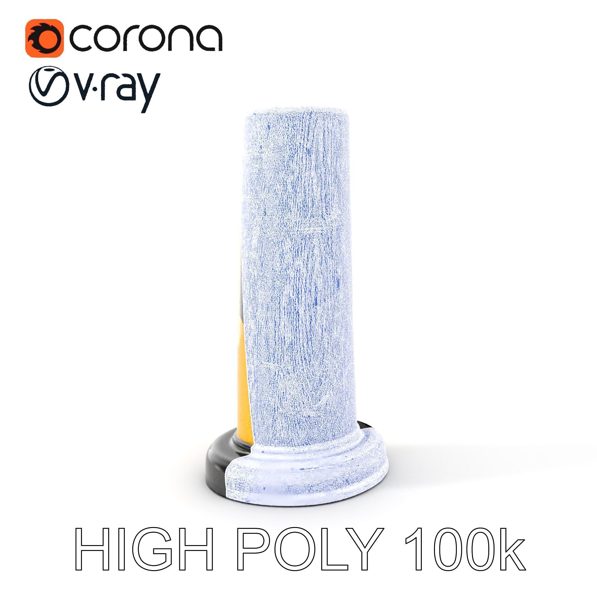Traffic Cone Model Pack  HighDetail Surface Low-poly 3D model_21
