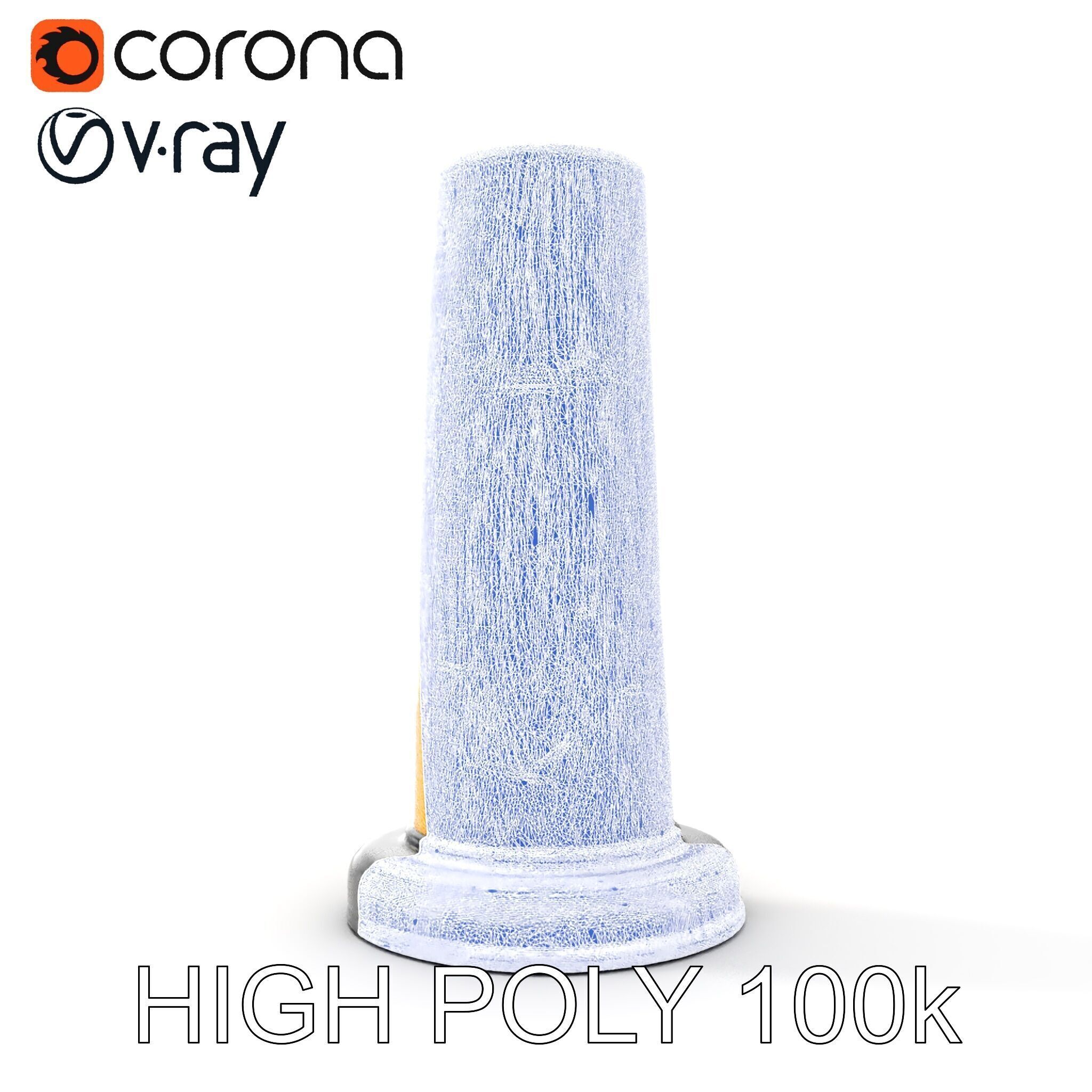 Traffic Cone Model Pack  HighDetail Surface Low-poly 3D model_36