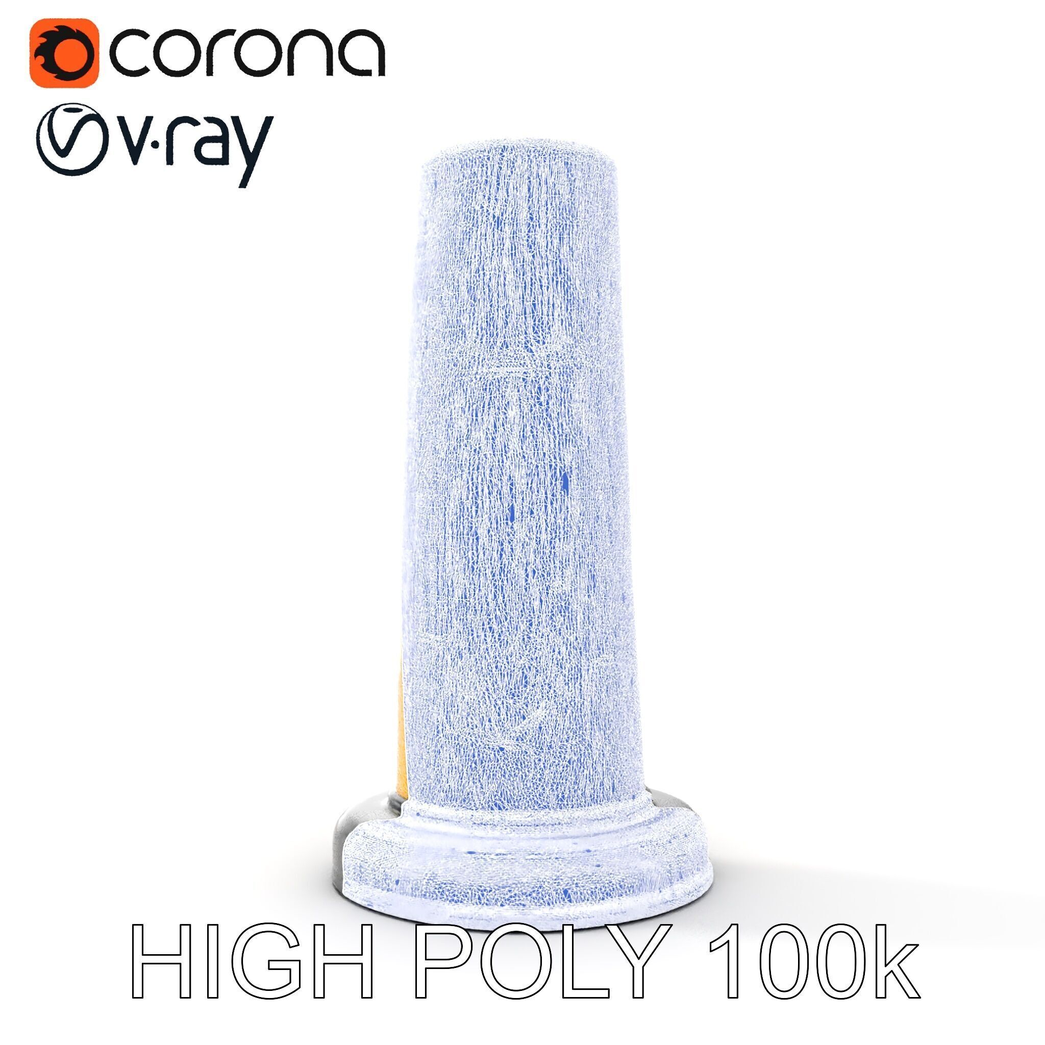 Traffic Cone Model Pack  HighDetail Surface Low-poly 3D model_30