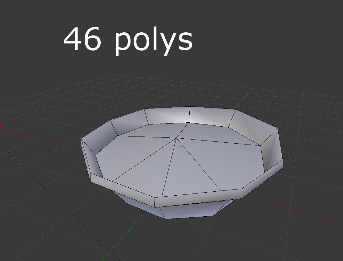 low poly fish soup Low-poly 3D model_3