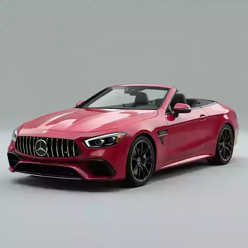 Inspired from Mercedes-Benz SL 63 AMG 2022 Low-poly 3D model