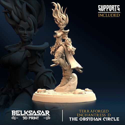 Terraforged Enchantress D Nude 3D print model