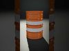 Orange Metal Barrel Model Pack for D Rendering and Gaming Low-poly 3D model_2