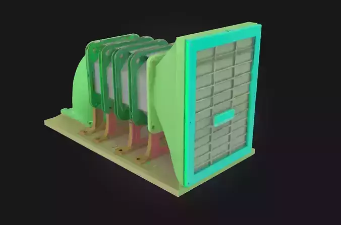 Turbine Array Design  Engineered Precision for Power  3D model