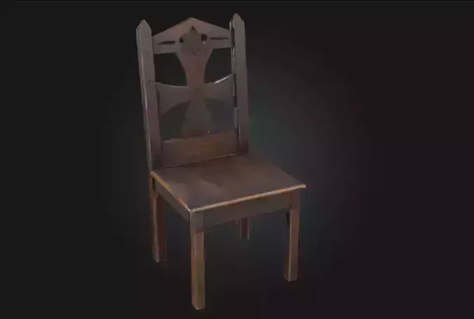 Rustic Wooden Chair  Timeless Craftsmanship and Warmth