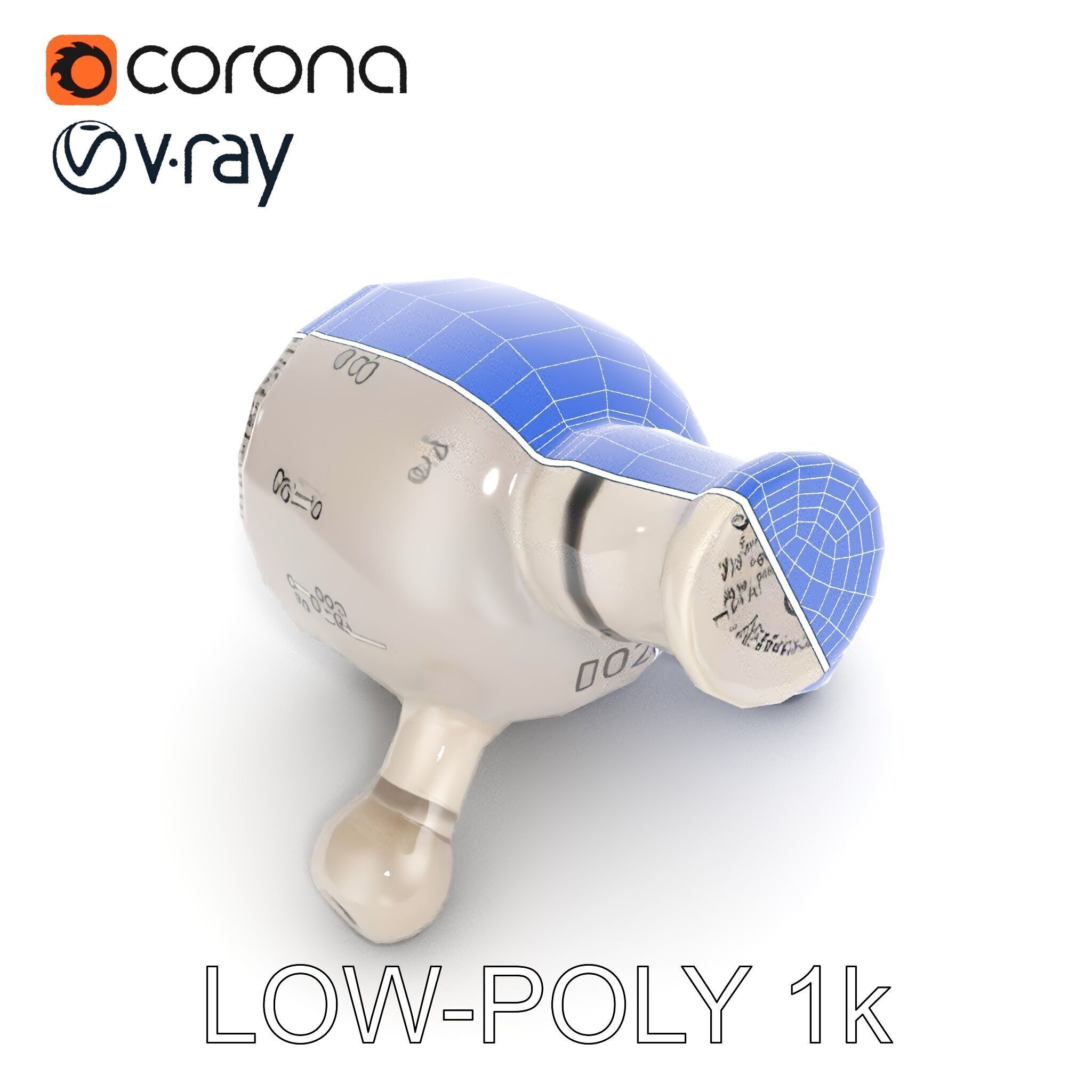 Precision Metal Tool D Model Pack Low-poly 3D model_8