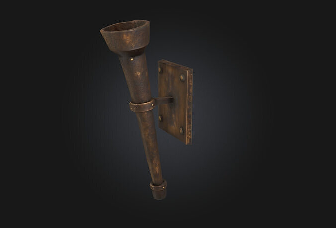 Torch Holder  Medieval Illumination Support 3D model