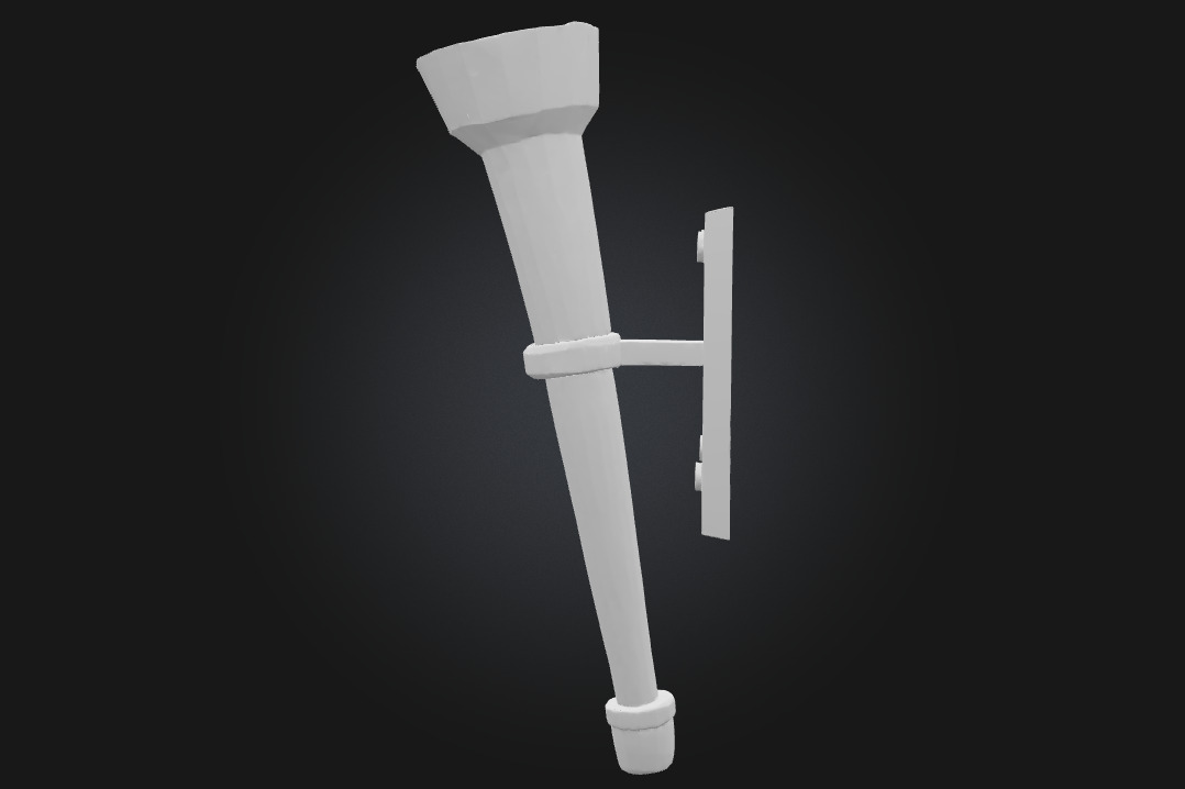 Torch Holder  Medieval Illumination Support 3D model_6