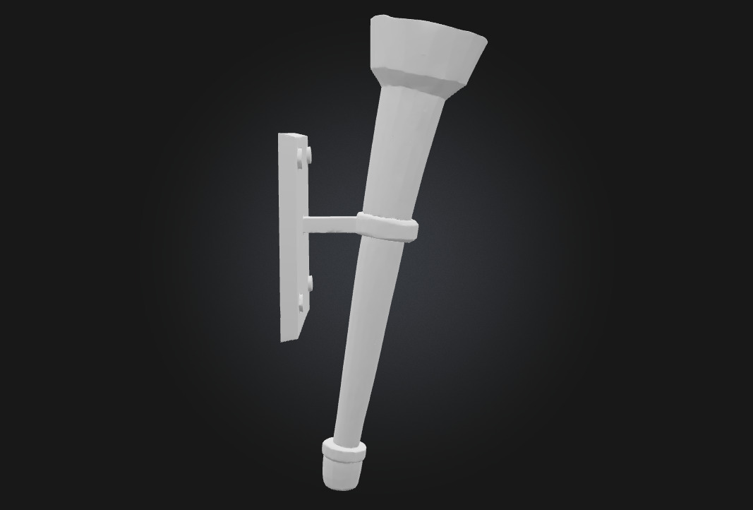Torch Holder  Medieval Illumination Support 3D model_8
