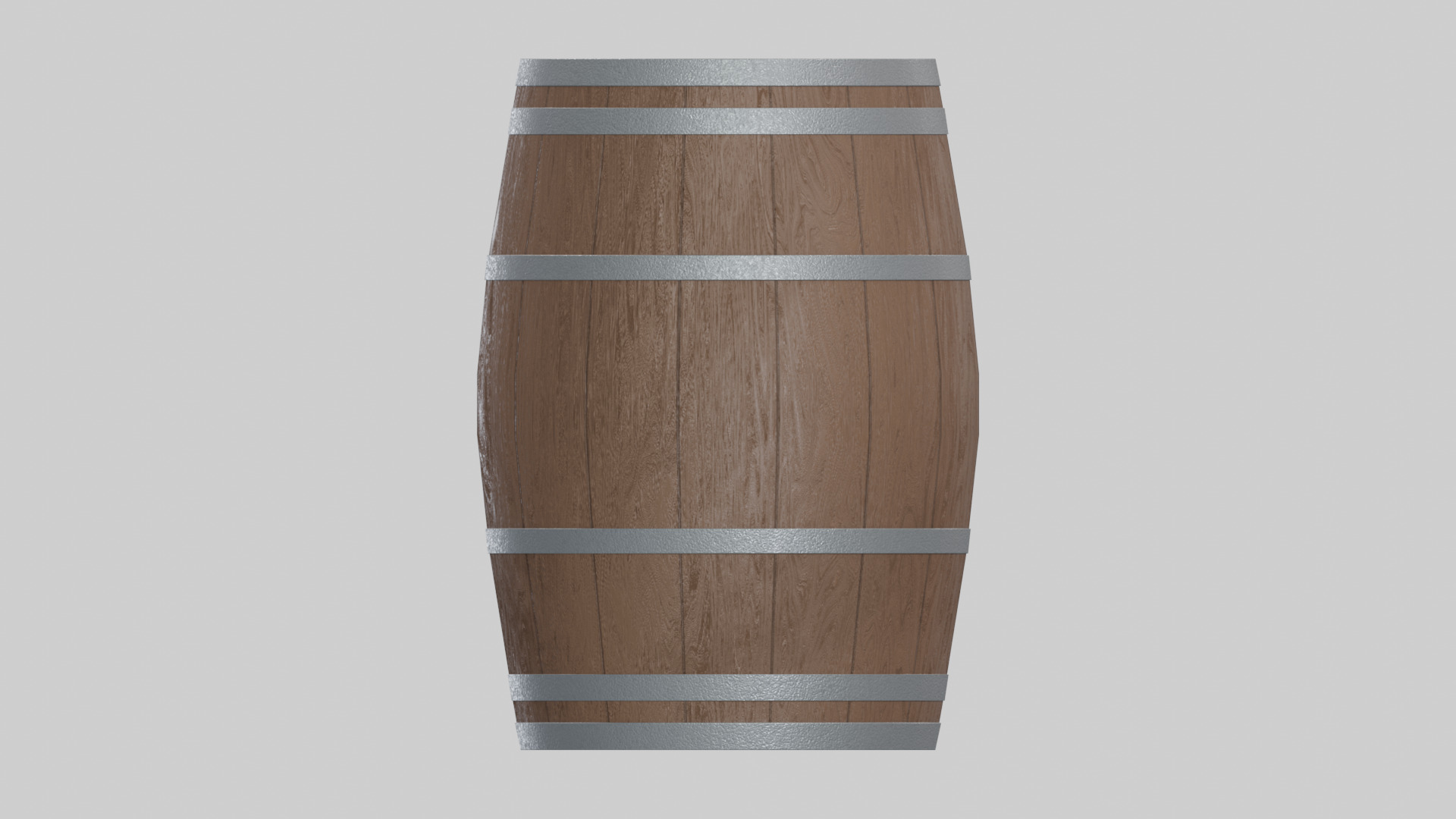 Heavy Toasted Lowpoly Bordeaux Barrel Low-poly 3D model_3