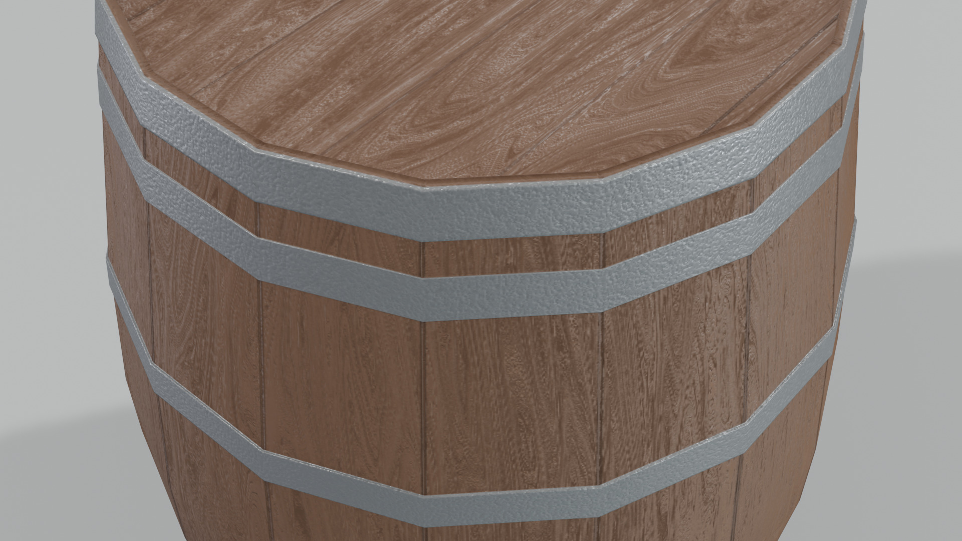 Heavy Toasted Lowpoly Bordeaux Barrel Low-poly 3D model_4