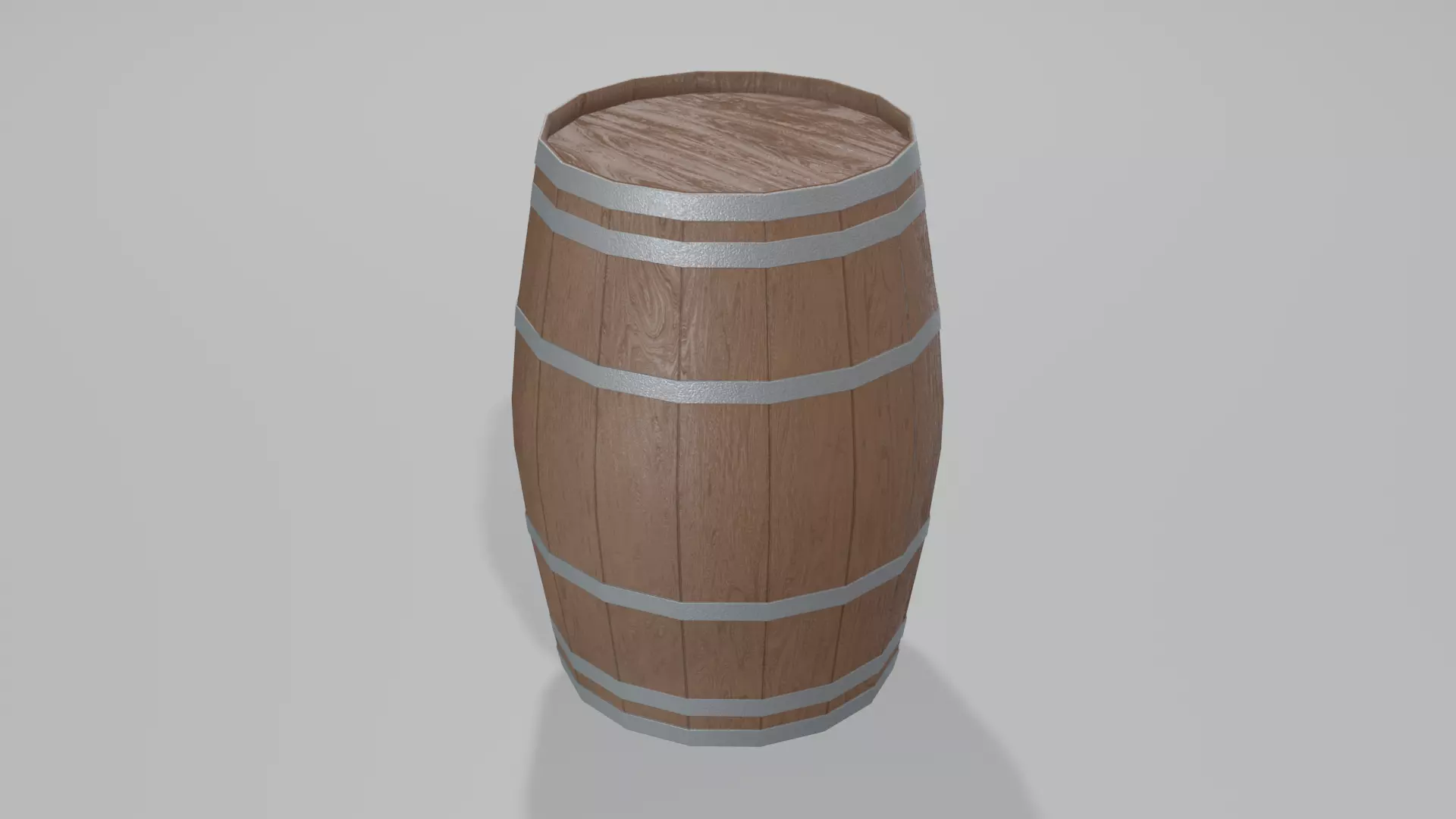 Heavy Toasted Lowpoly Bordeaux Barrel Low-poly 3D model_0