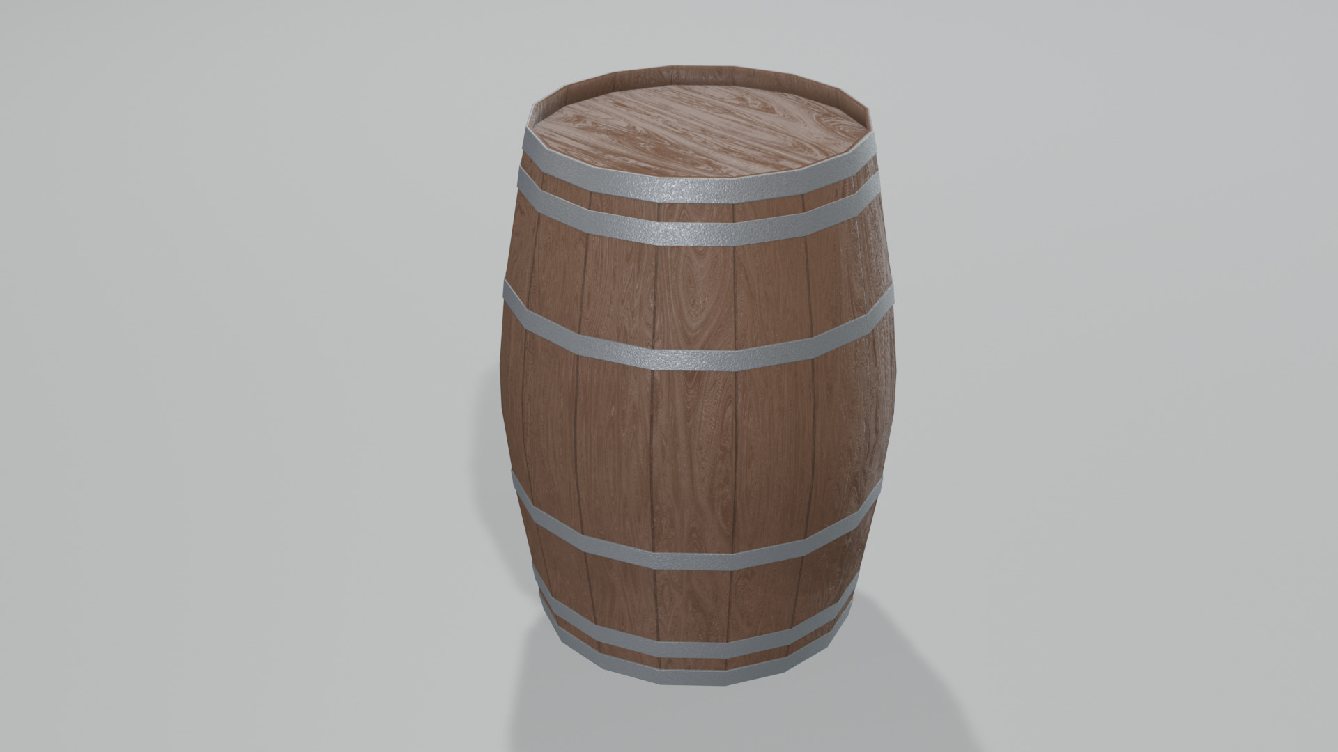 Heavy Toasted Lowpoly Bordeaux Barrel Low-poly 3D model_1