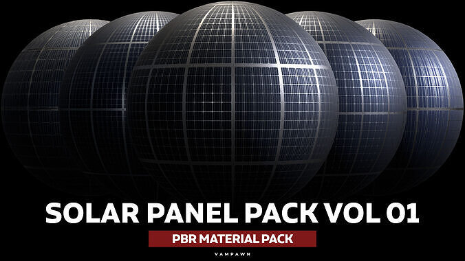 Solar Panel Material Pack Vol 01 3D model