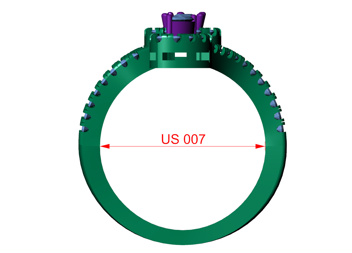  Women Ring  3D print model_5