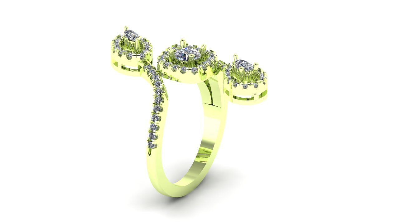  Women Ring  3D print model_2