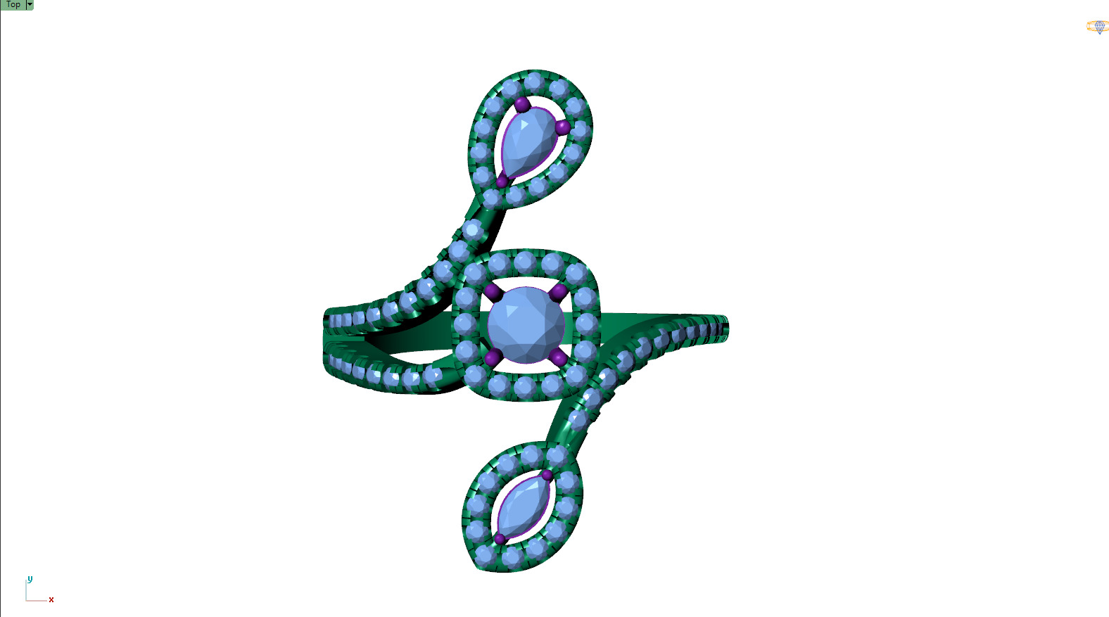  Women Ring  3D print model_4