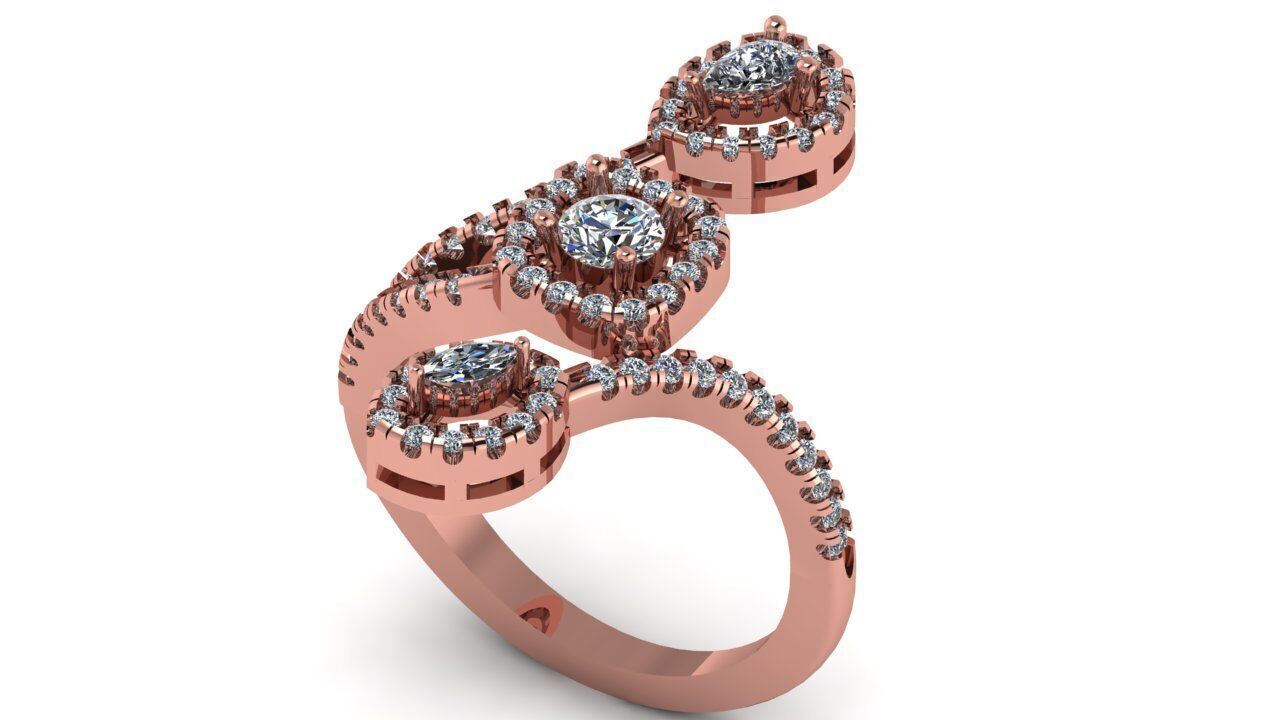  Women Ring  3D print model_1