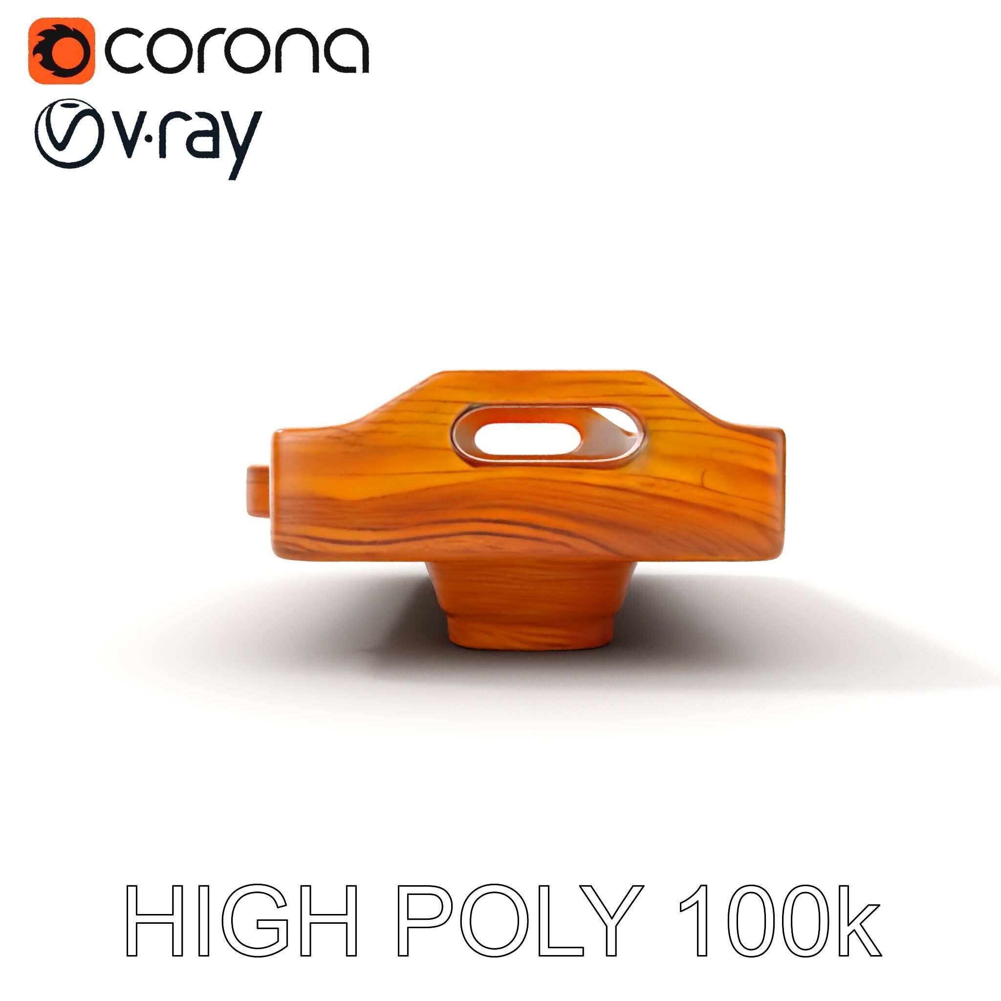 Wooden Serving Tray D Model Pack Low-poly 3D model_35