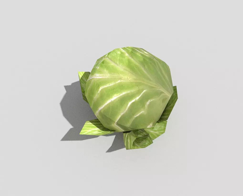 low poly cabbage Low-poly 3D model