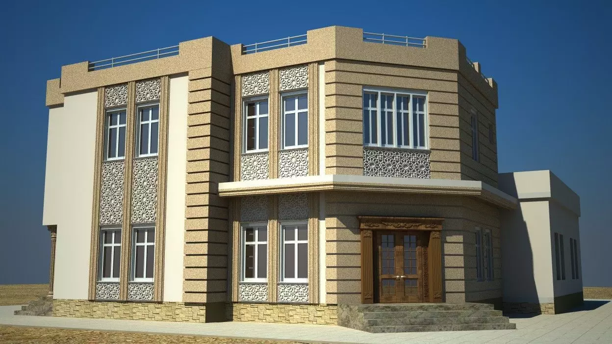 Traditional Villa A137 3D Renders Only Free 3D model