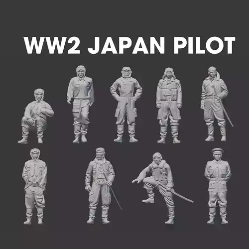 World War 2 Japan Pilot 3D print model