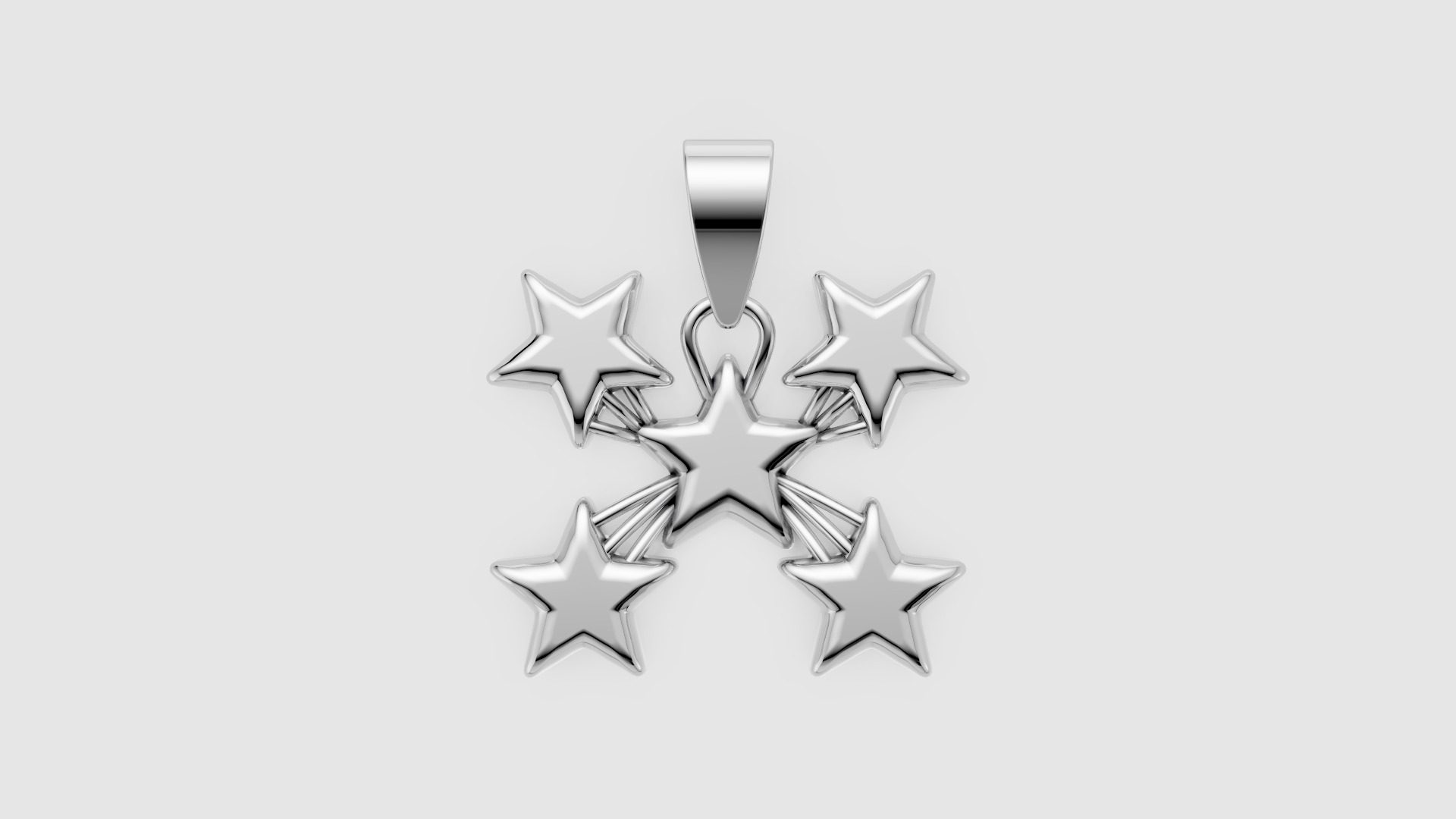 5 Star pendant 3D print model_4