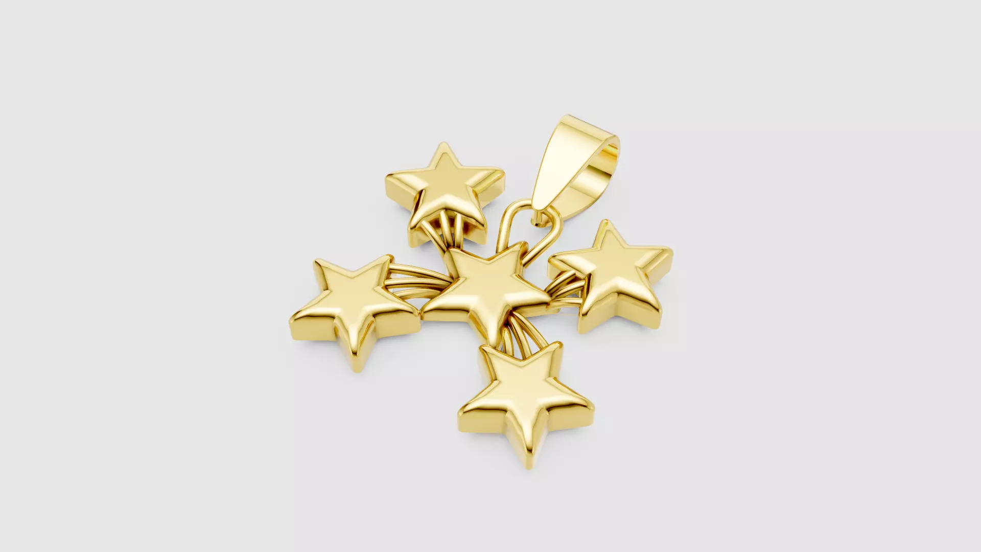 5 Star pendant 3D print model_0