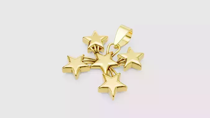 5 Star pendant 3D print model 5 Star pendant 3D print model