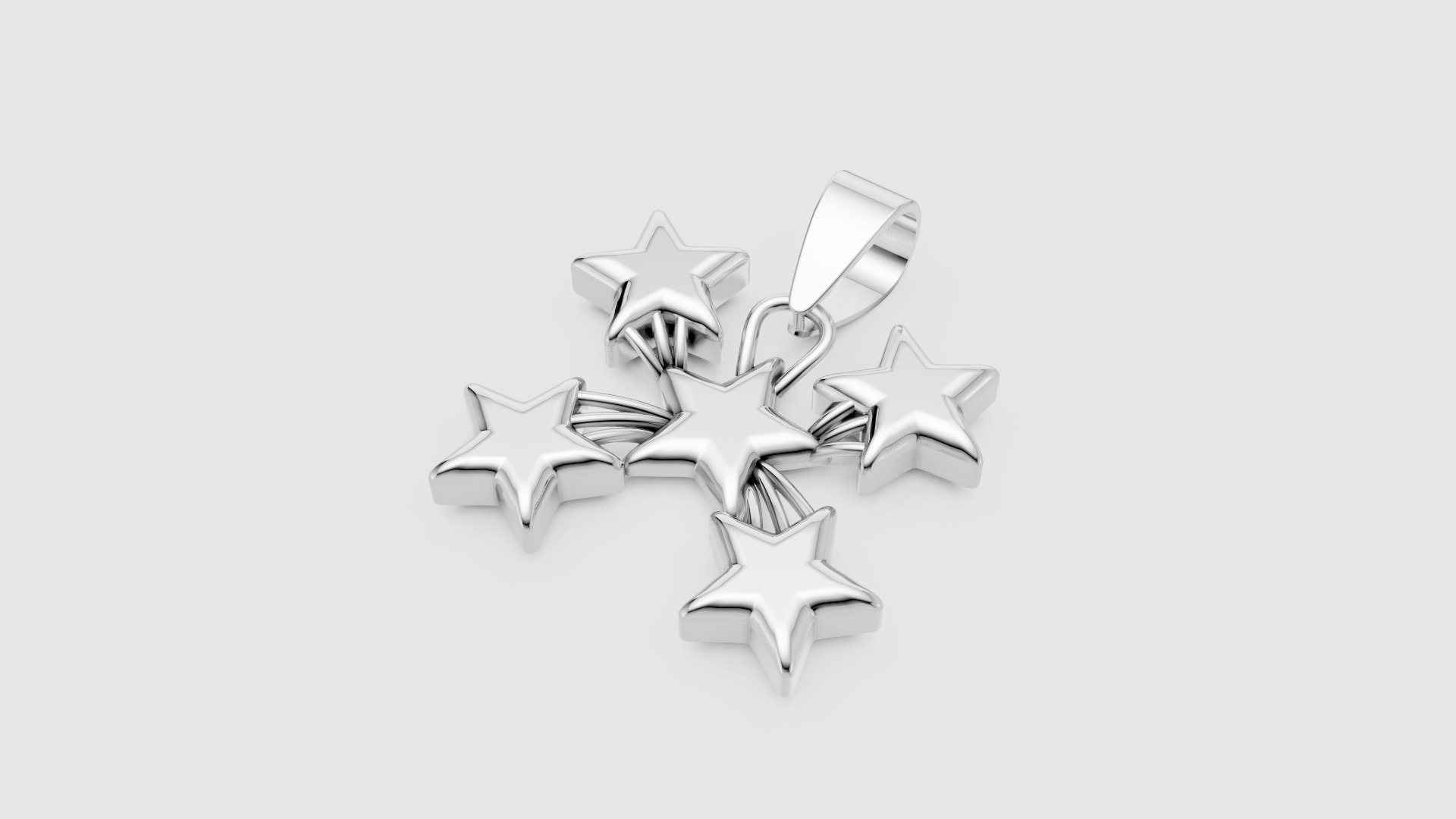 5 Star pendant 3D print model_1